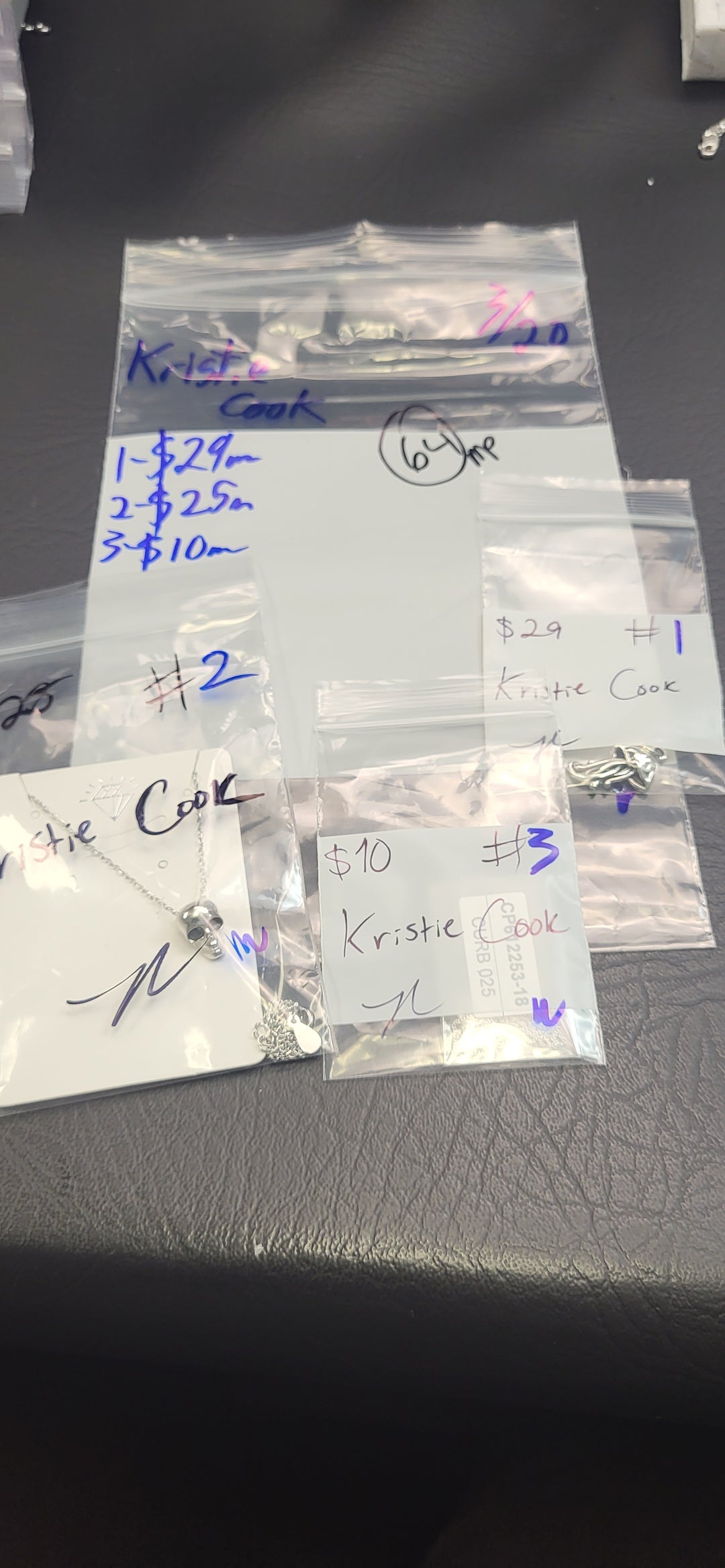 RESERVED FOR: Kristie Cook - 3/20/2025 Live Show - 3 Sterling Silver Items