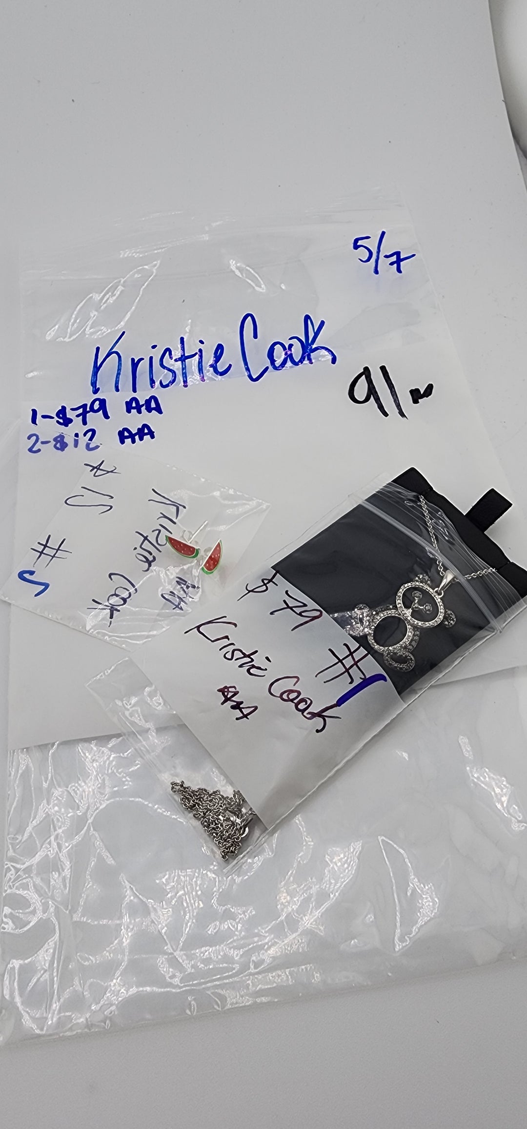 RESERVED FOR: Kristie Cook - 5/7/2025 tiktok Live Show - 2 Sterling Silver Items