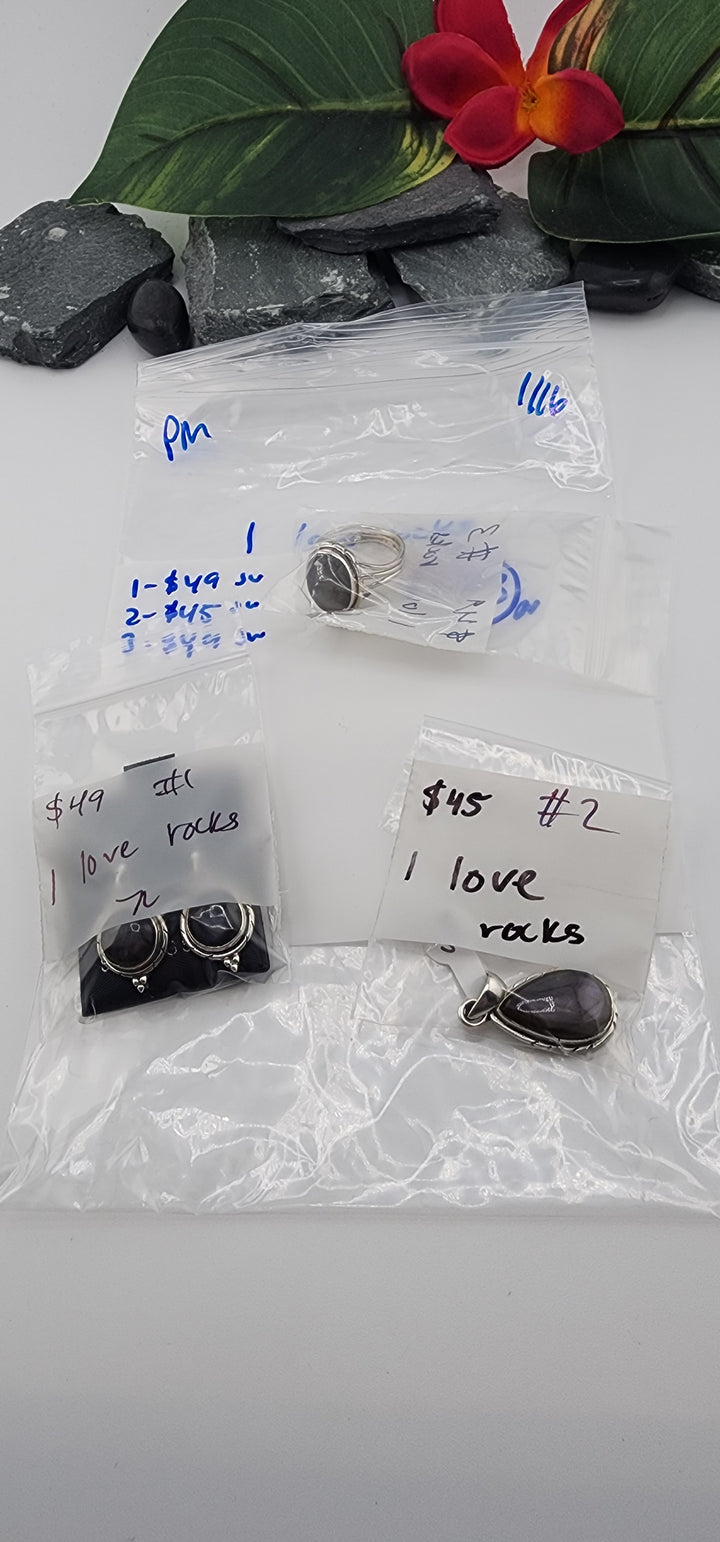 I Love Rocks - 3 925 Sterling Silver Items