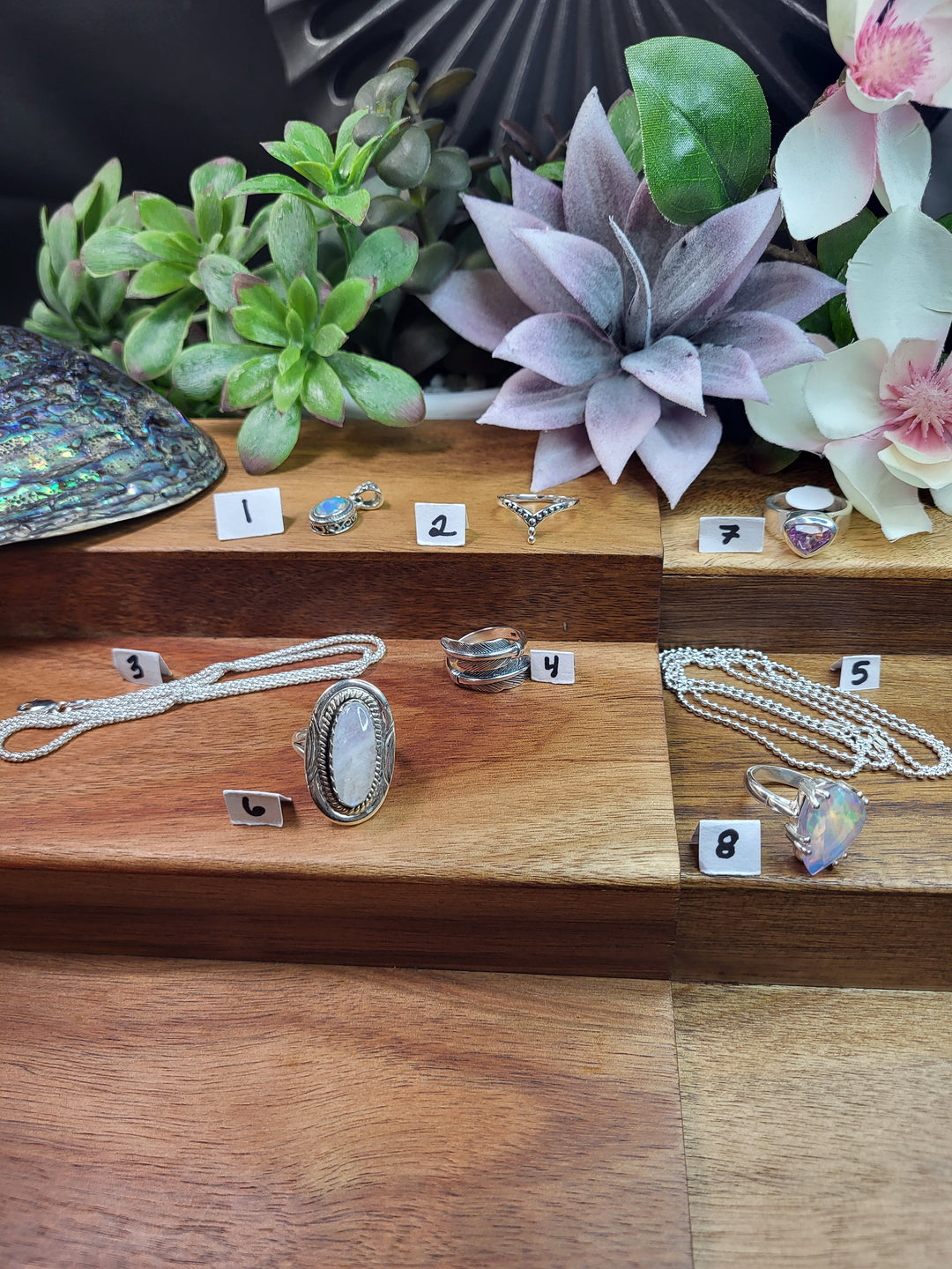 RESERVED FOR: Kathia Rivas 8/25/24- 8 Sterling Silver Items