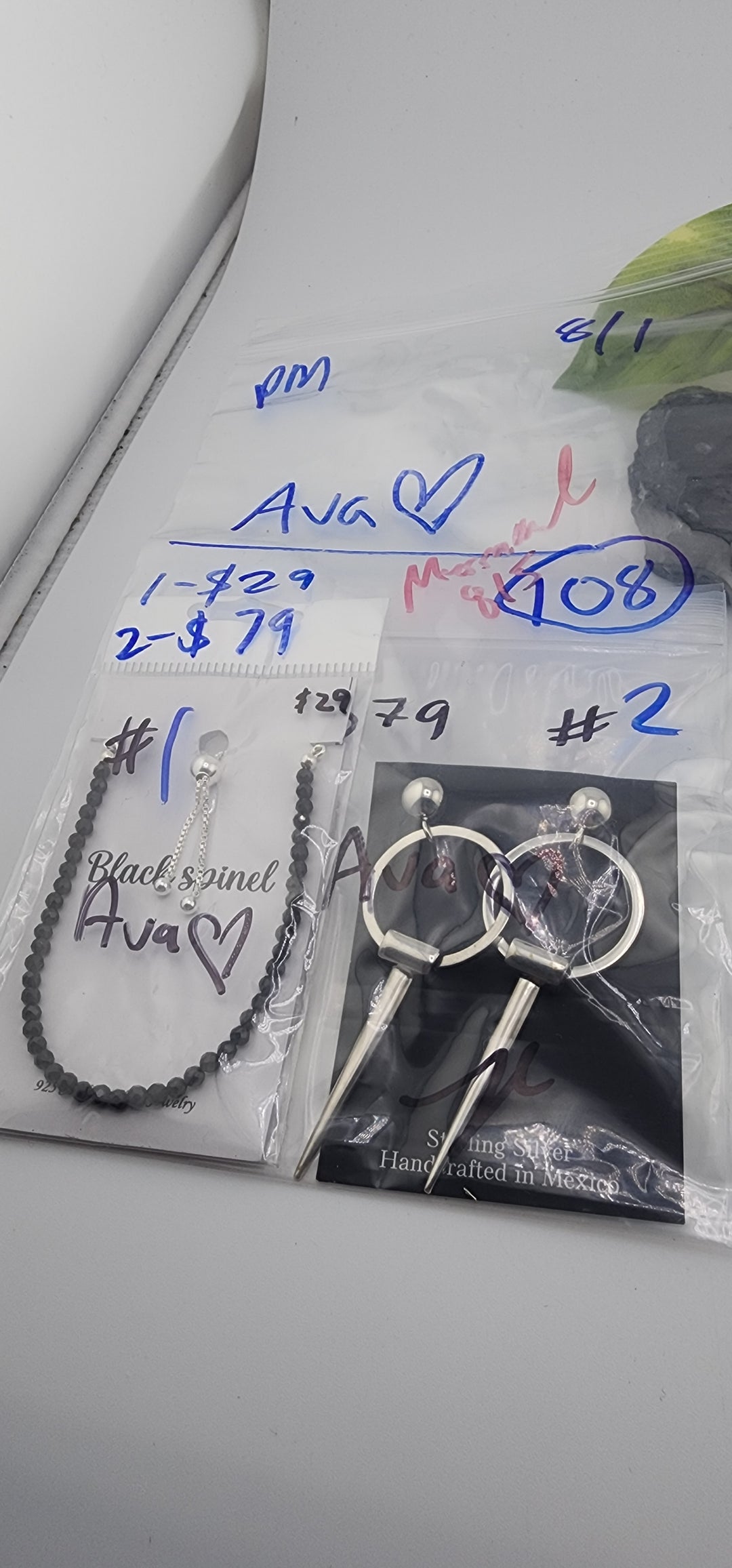 PM SHOW 48HR - RESERVED FOR: Ava ❤️  - 8/1/2025 FL tiktok Live Show - 2 Sterling Silver Items