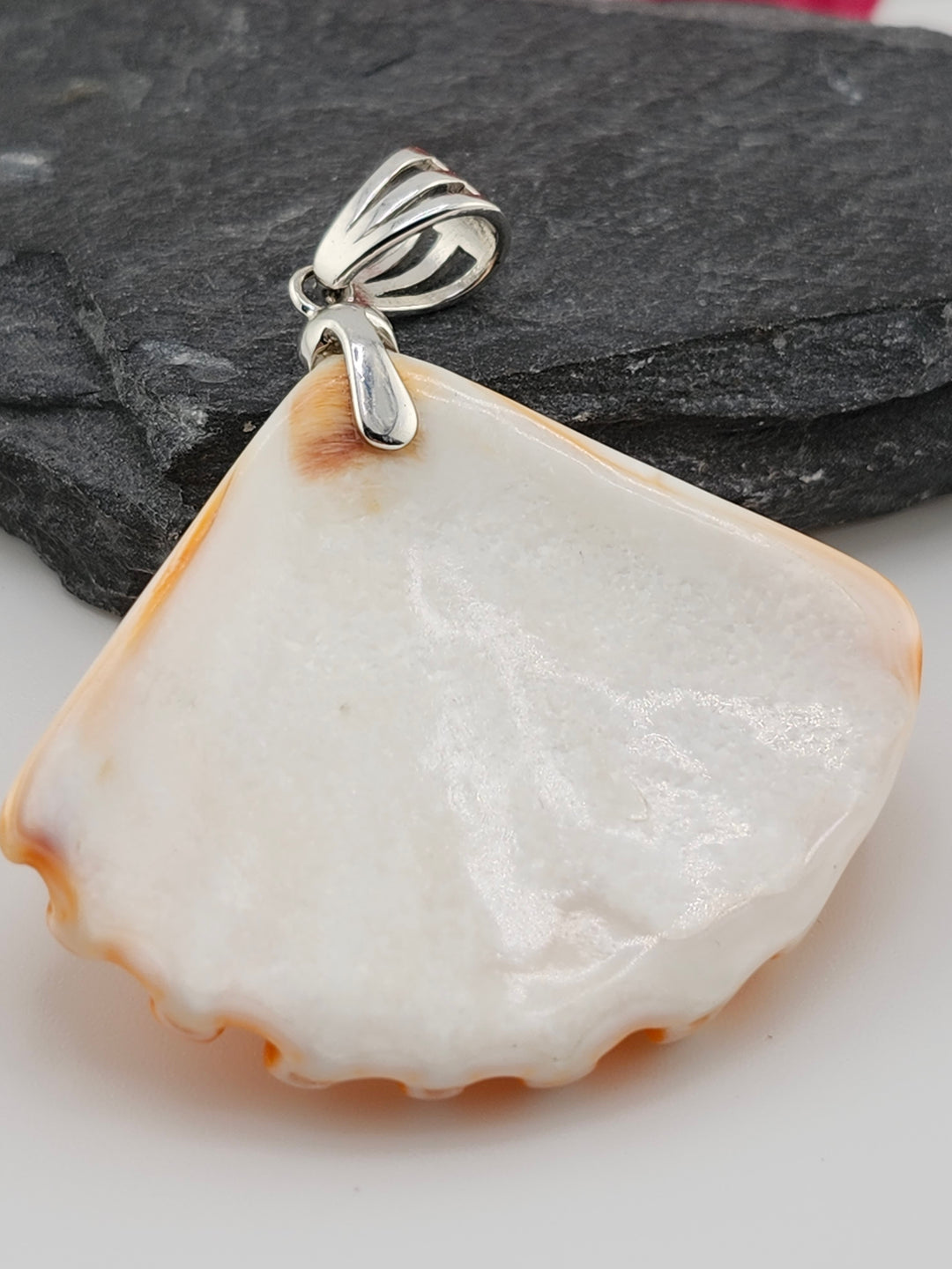 Carved Spiny Oyster Sea Shell Pendant