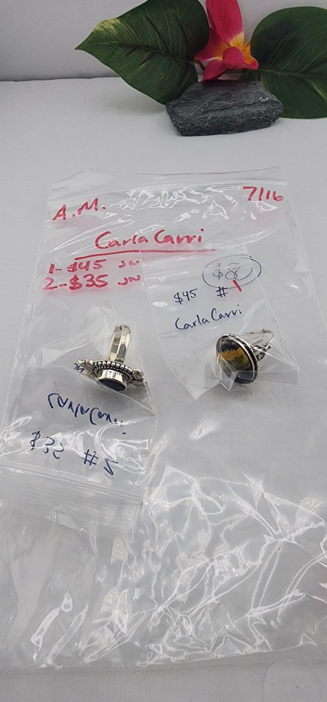 AM SHOW 48HR - RESERVED FOR:   CarlaCarri- 7/16/2025 FL tiktok Live Show - 2  Sterling Silver Items