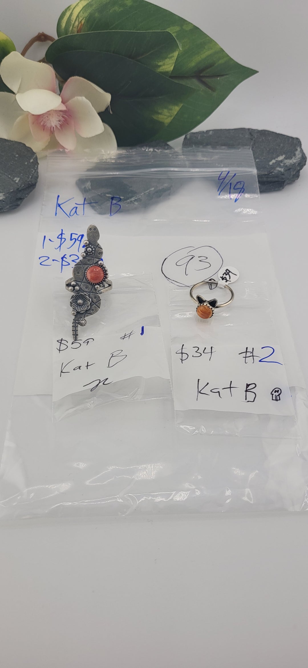 RESERVED FOR: Kat B - 4/18/2025 tiktok Live Show - 2 Sterling Silver Items