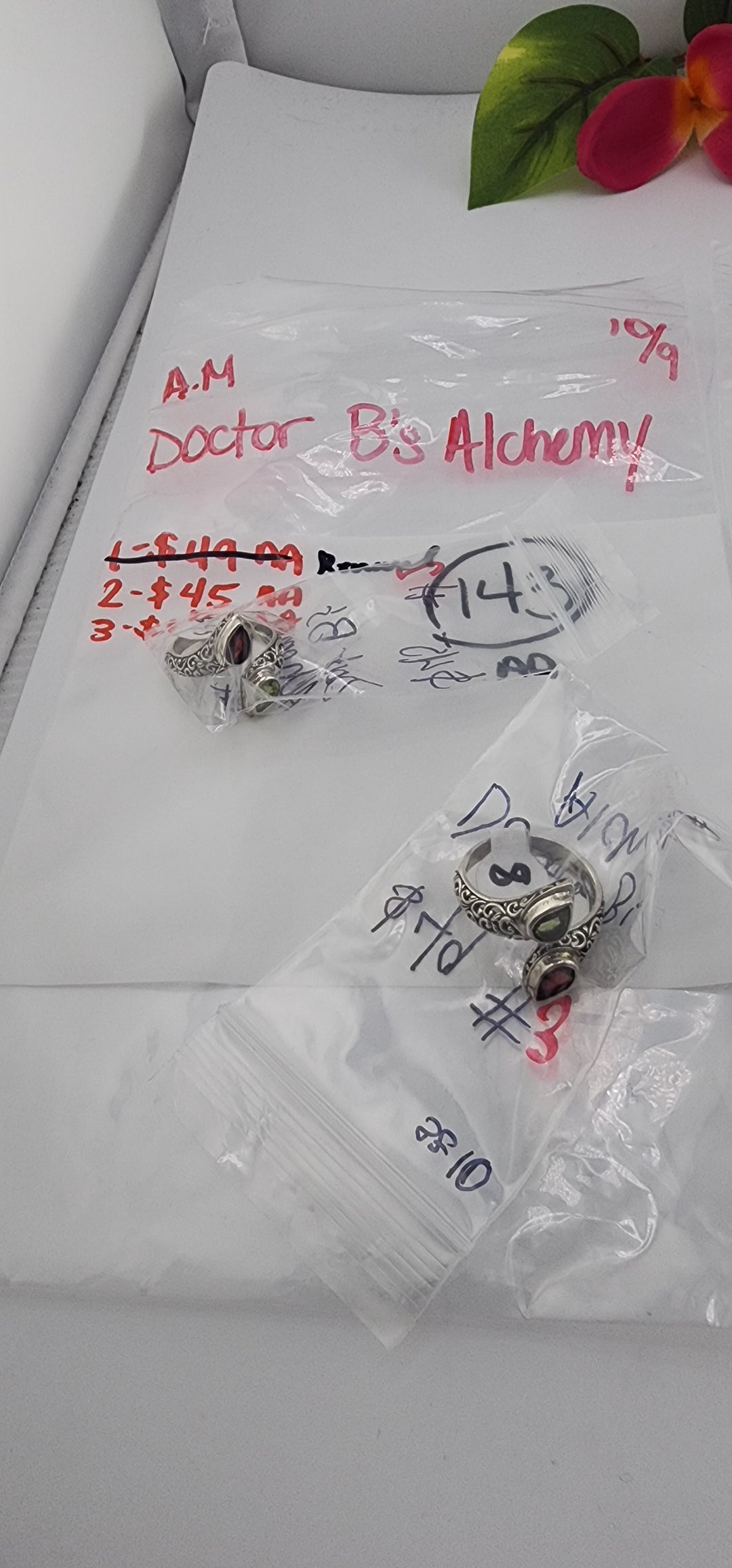AM SHOW 48HR RESERVED FOR: Doctor B's Alchemy   - 10/9/2025 FL tiktok Live Show -  2 Sterling Silver Items