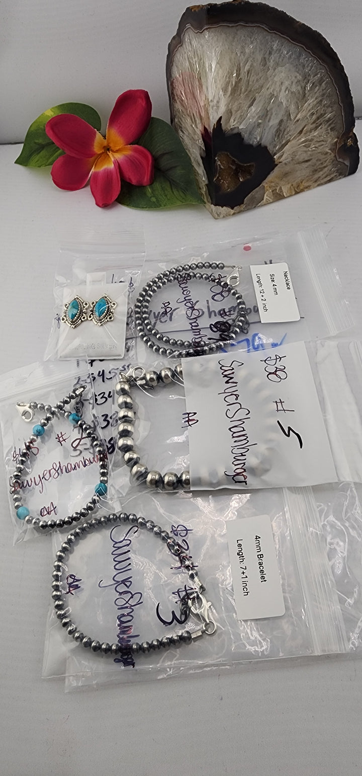 PM SHOW 48HR - RESERVED FOR: Sawyer Shamburger - 11/28/2025 tiktok Live Show - 5 Sterling Silver Items