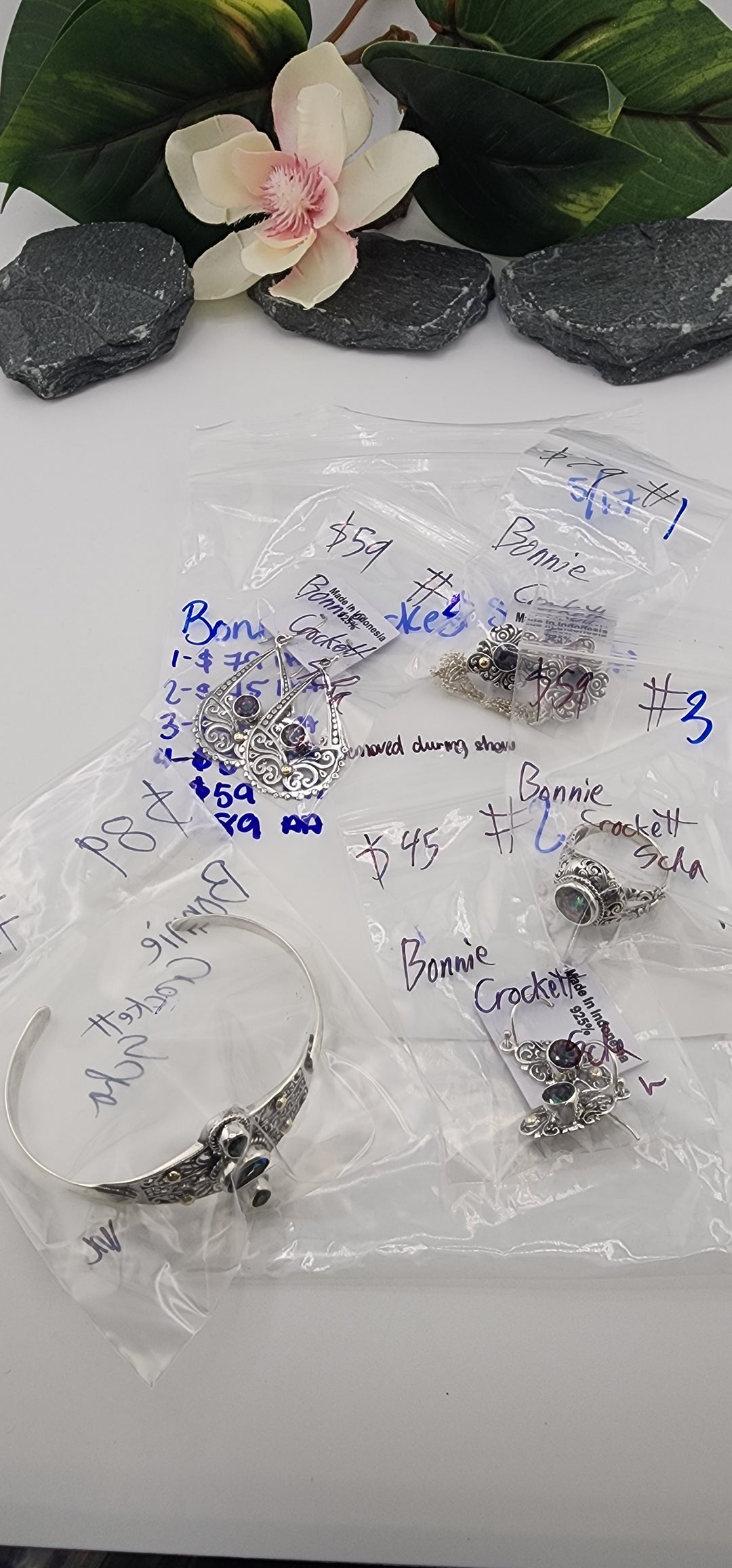 RESERVED FOR: Bonnie Crockett Scha - 5/17/2025 tiktok Live Show (48 hour) -5 Sterling Silver Items