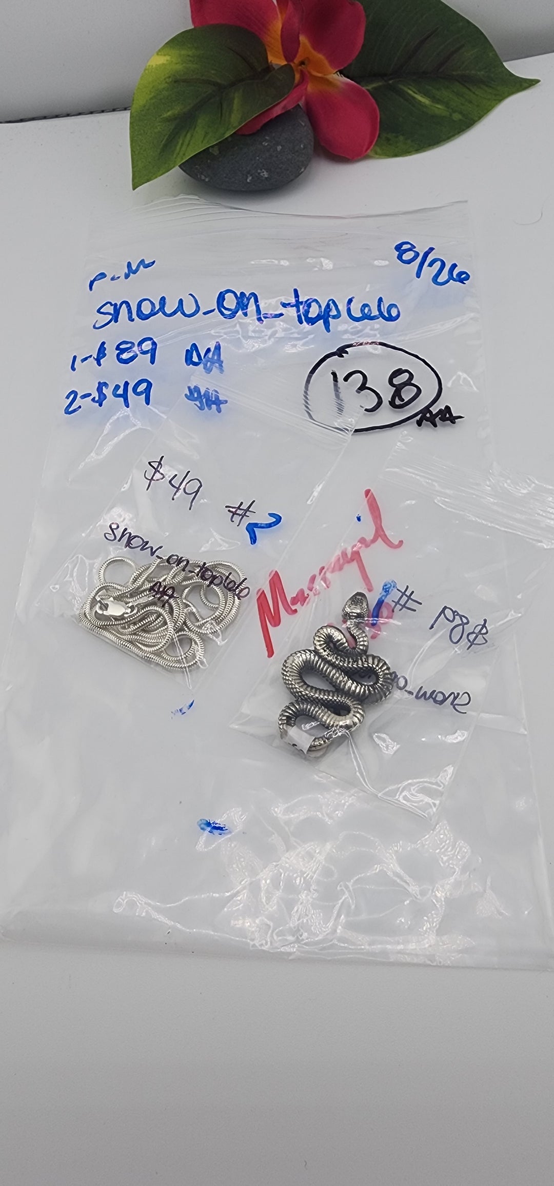 PM SHOW 48HR - RESERVED FOR:  - snow_on_top66 - 8/26/2025 FL tiktok Live Show - 2 Sterling Silver Items