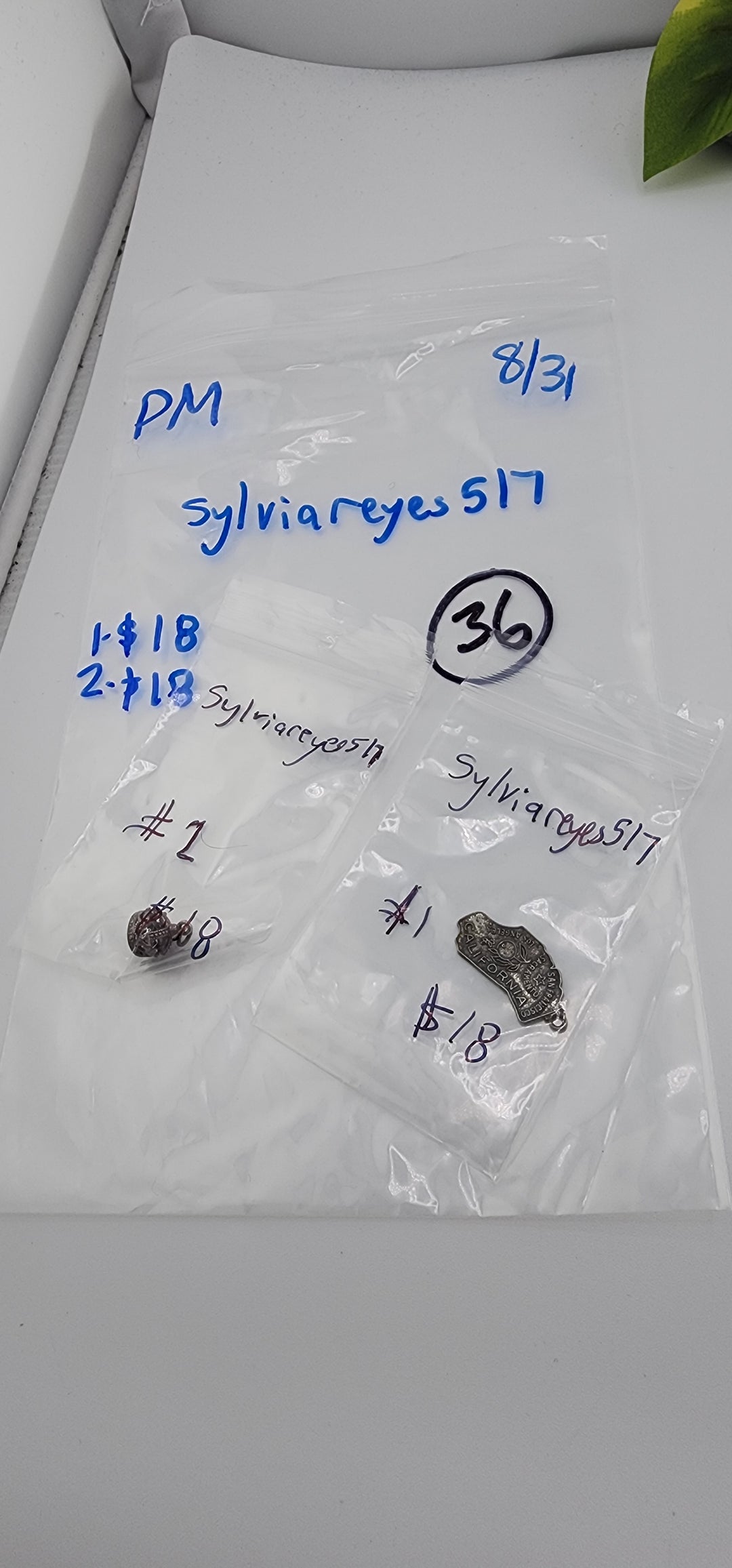 PM SHOW 48HR - RESERVED FOR: sylviareyes517 - 8/31/2025 FL tiktok Live Show - 2 Sterling Silver Items