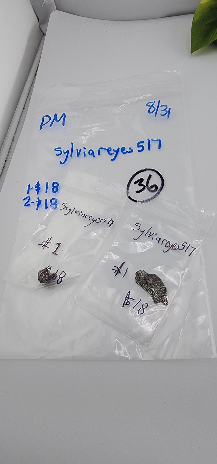 PM SHOW 48HR - RESERVED FOR: sylviareyes517 - 8/31/2025 FL tiktok Live Show - 2 Sterling Silver Items