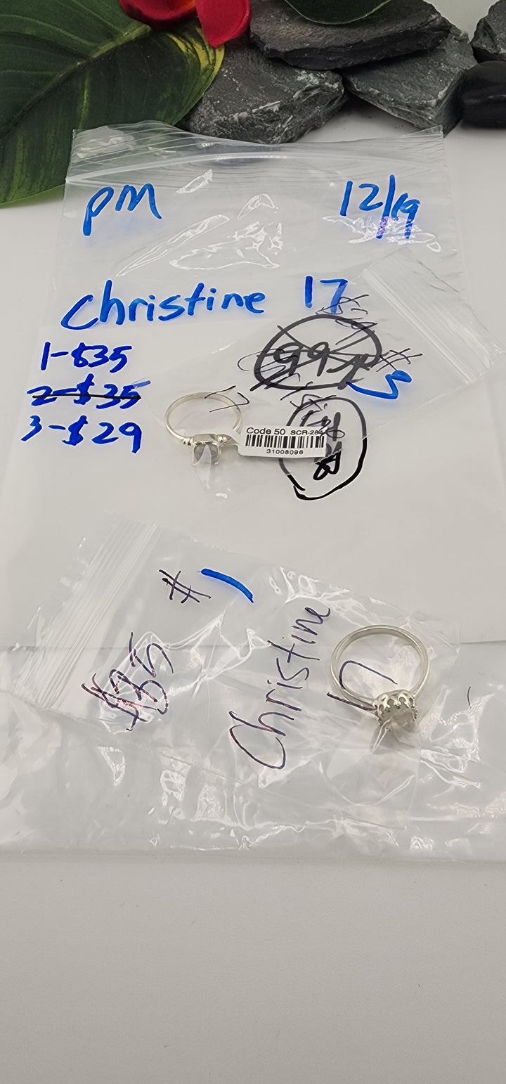 PM SHOW 48HR - RESERVED FOR: Christine17 - 12/19/2025 tiktok Live Show - 2 Sterling Silver Items