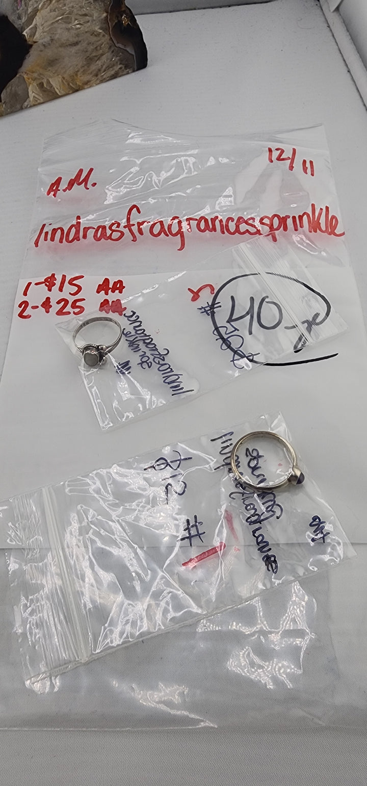 AM SHOW 48HR RESERVED FOR: lindrasfragrancessprinkle - 12/11/2025 FL tiktok Live Show - 2 Sterling Silver Items