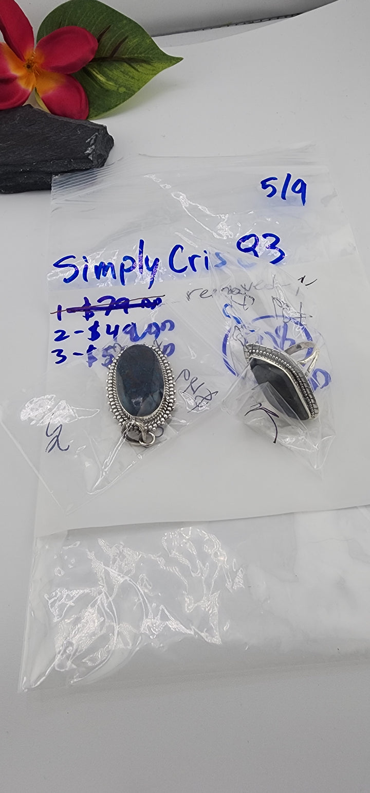 RESERVED FOR: SimplyCris83 - 5/9/2025 tiktok Live Show - 2 Sterling Silver Items