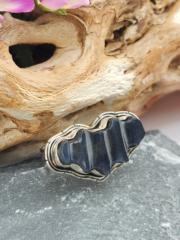 Blue Labradorite Bat Ring Size 7