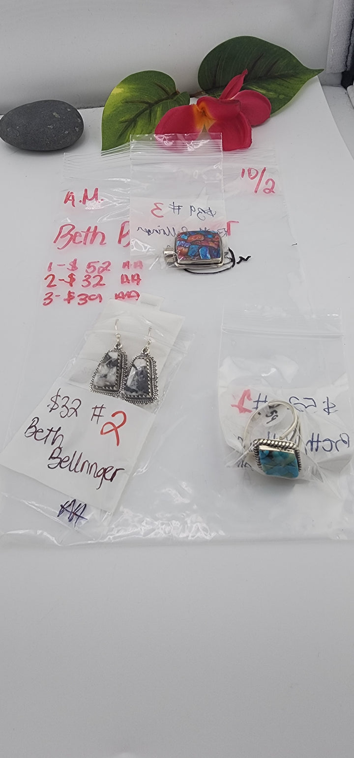 AM SHOW 48HR RESERVED FOR: Beth Bellringer - 10/2/2025 FL tiktok Live Show - 3 Sterling Silver Items