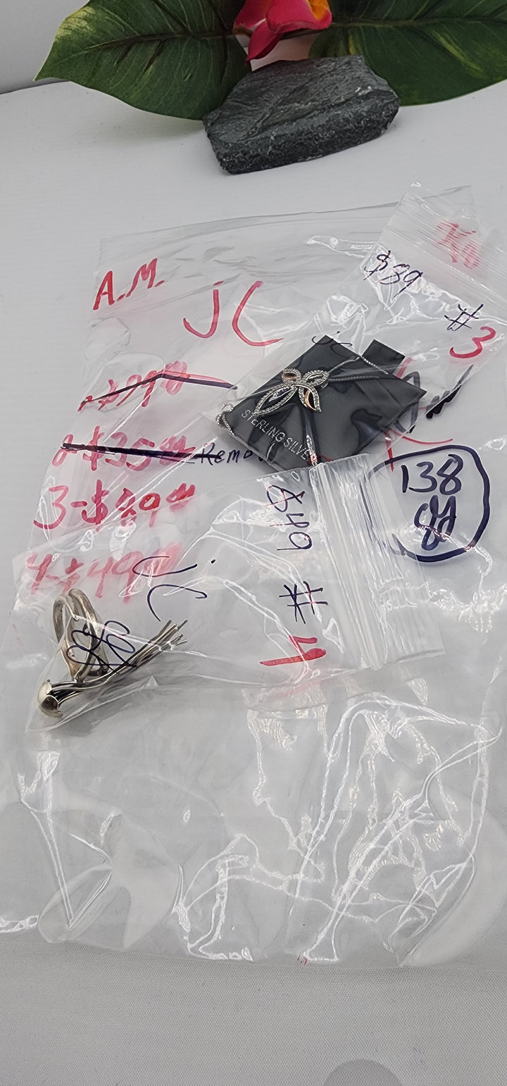 AM SHOW 48HR - RESERVED FOR: jc - 7/18/2025 FL tiktok Live Show -  2 Sterling Silver Items