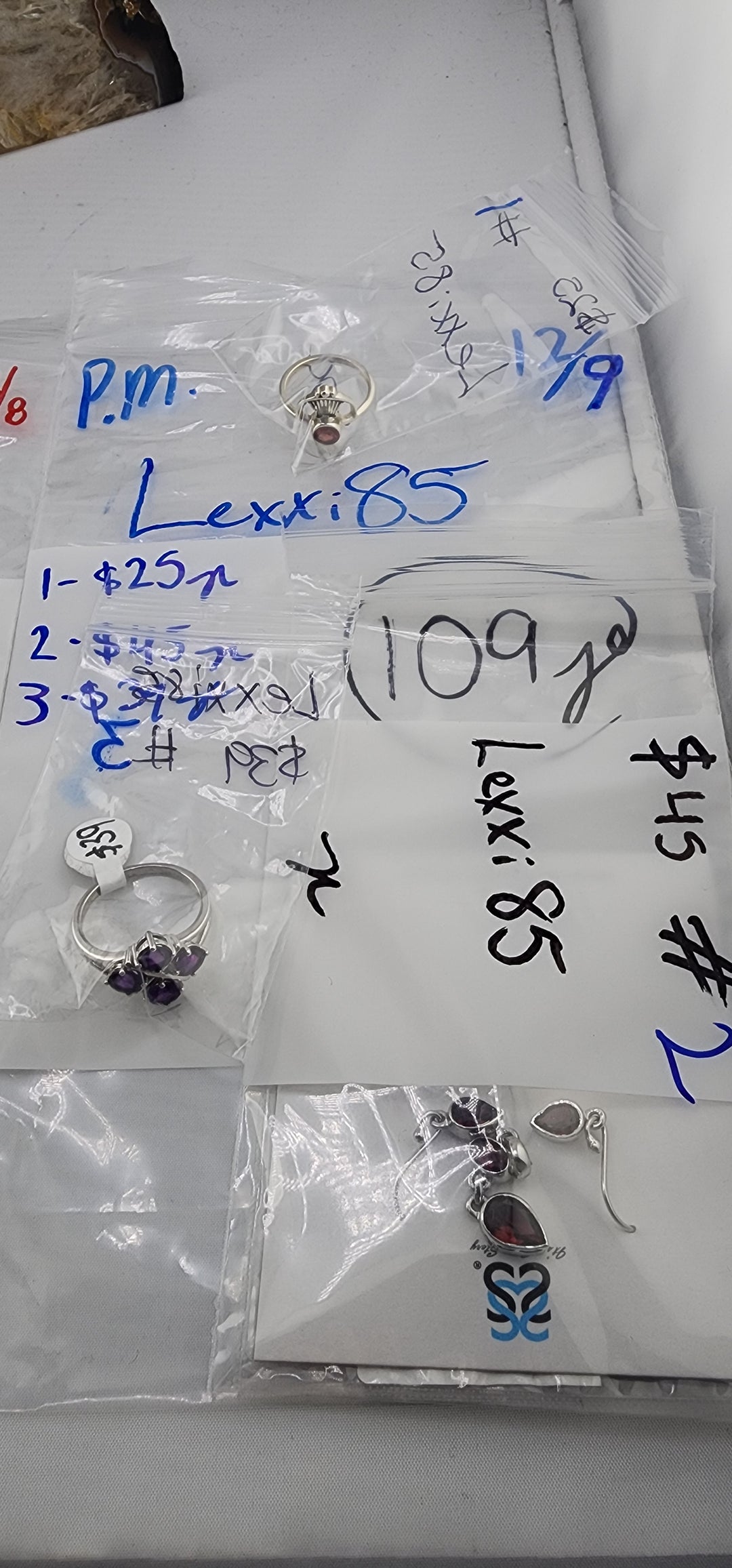 PM SHOW 48HR - RESERVED FOR: Lexxi85 - 12/9/2025 tiktok Live Show - 3 Sterling Silver Items