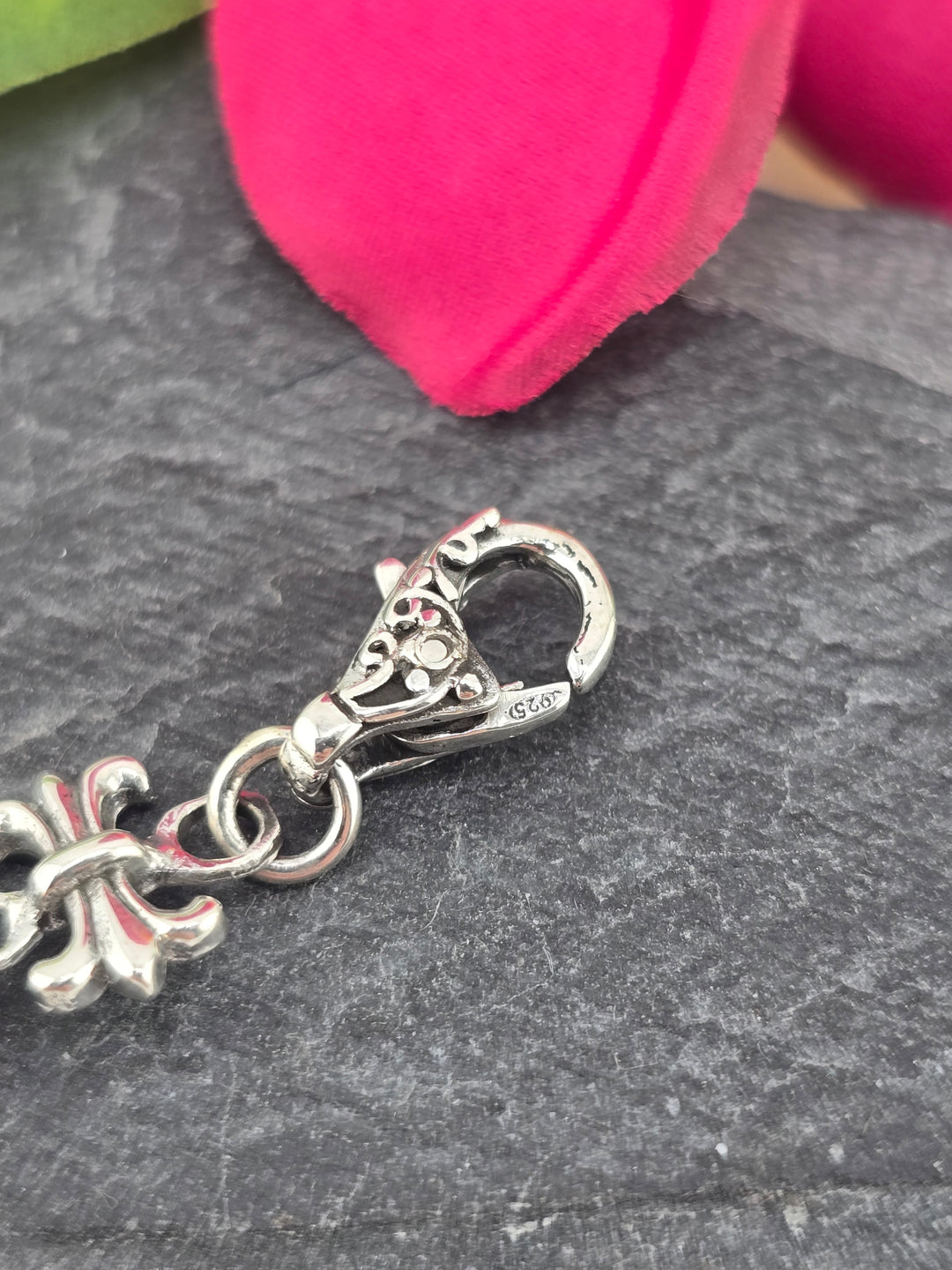 Real Mystic Topaz 925 Sterling Silver and 18k Gold Accented Bali Bracelet Adj 7.5" to 8"