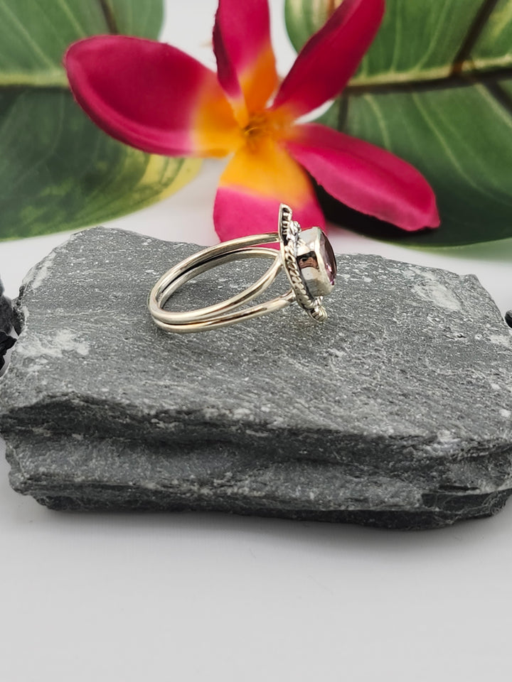 Pink Topaz Ring Size 9