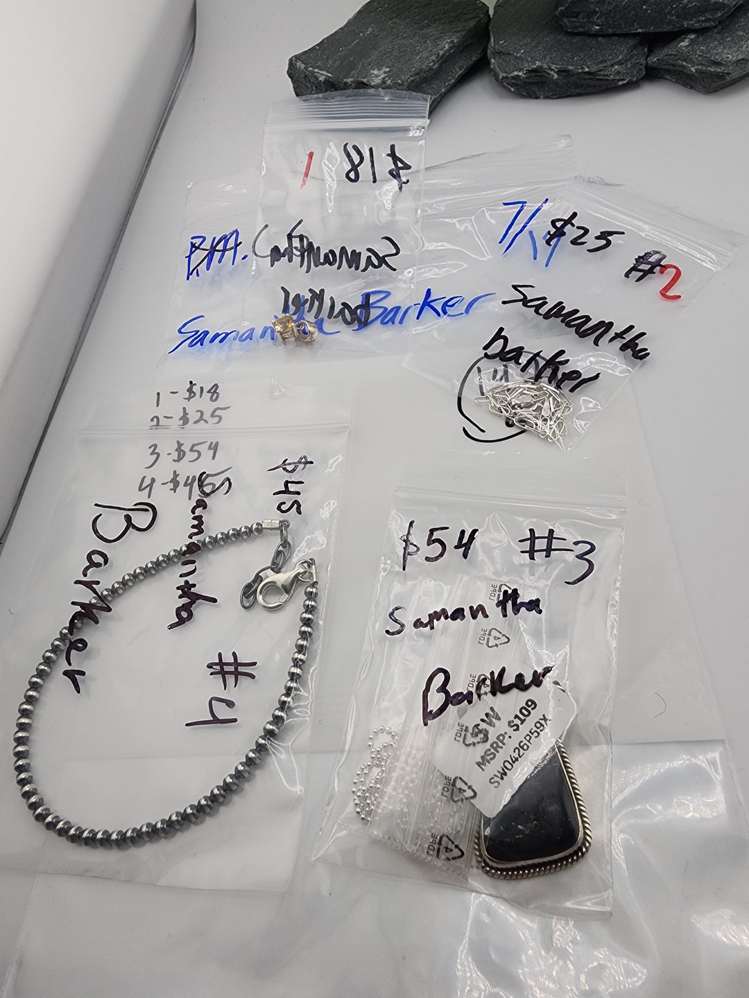 C.S. - RESERVED FOR: Samantha Barker - 7/14/2026 - 4 Sterling Silver Items