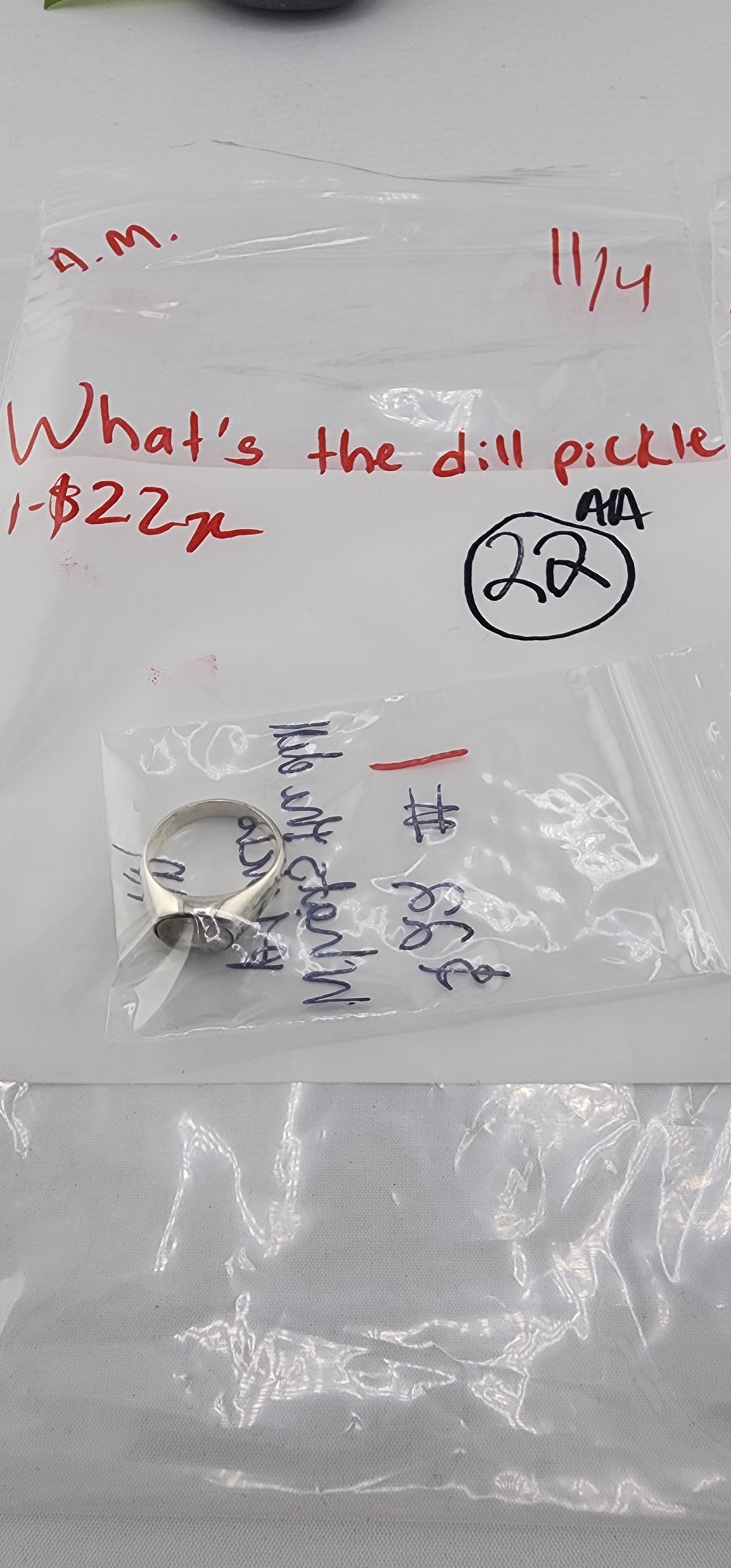 AM SHOW 48HR RESERVED FOR:  Whats the dill pickle - 11/4/2025 FL tiktok Live Show -  1 Sterling Silver Items