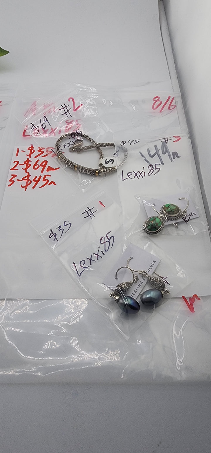 AM SHOW 48HR - RESERVED FOR: Lexxi85 - 8/6/2025 FL tiktok Live Show - 3 Sterling Silver Items