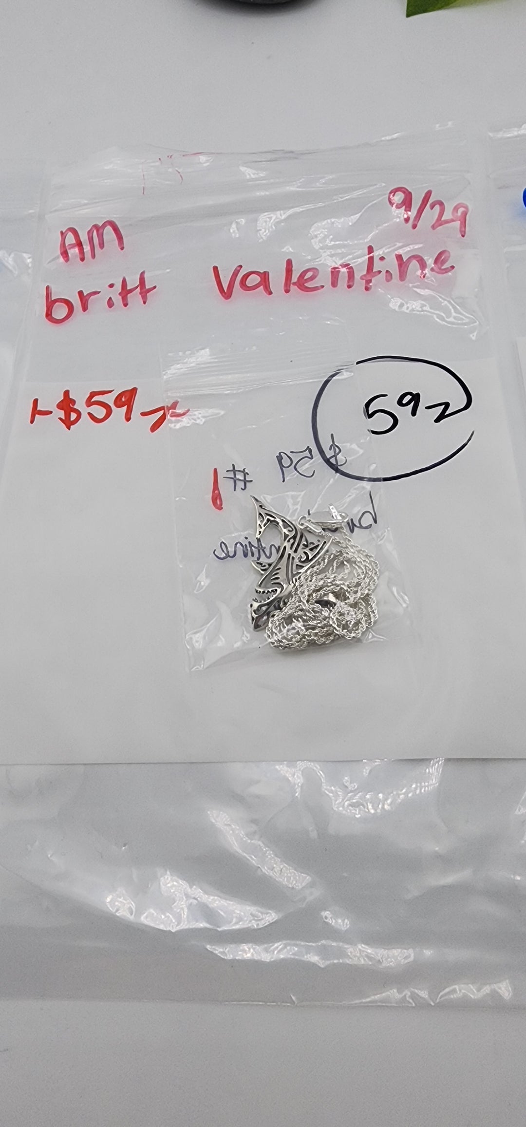 AM SHOW 48HR RESERVED FOR: britt valentine - 9/29/2025 FL tiktok Live Show - 1 Sterling Silver Items