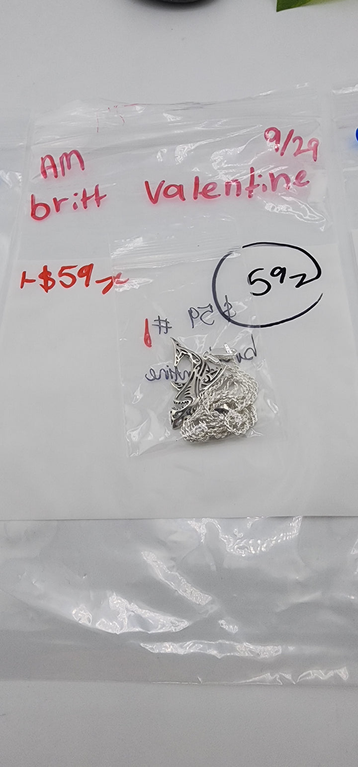 AM SHOW 48HR RESERVED FOR: britt valentine - 9/29/2025 FL tiktok Live Show - 1 Sterling Silver Items