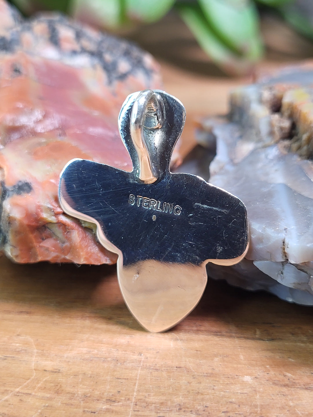 Natural Turquoise Mama Pendant 925 Sterling Silver