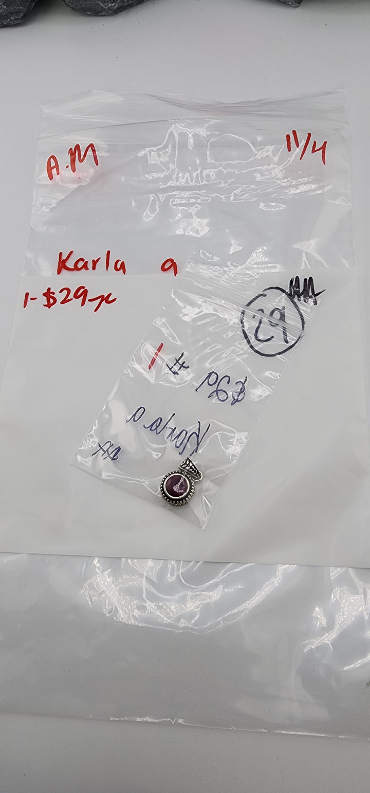 AM SHOW 48HR RESERVED FOR:  karla a - 11/4/2025 FL tiktok Live Show -  1 Sterling Silver Items