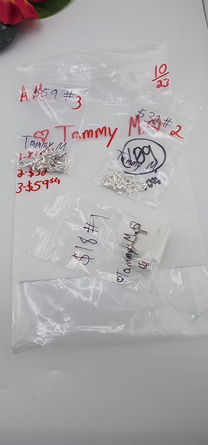 AM SHOW 48HR RESERVED FOR: 💙Tammy M.💙 - 10/23/2025 FL tiktok Live Show - 3 Sterling Silver Items