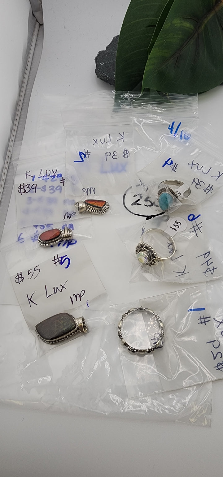 RESERVED FOR: K Lux - 4/16/2025 tiktok Live Show - 6 Sterling Silver Items
