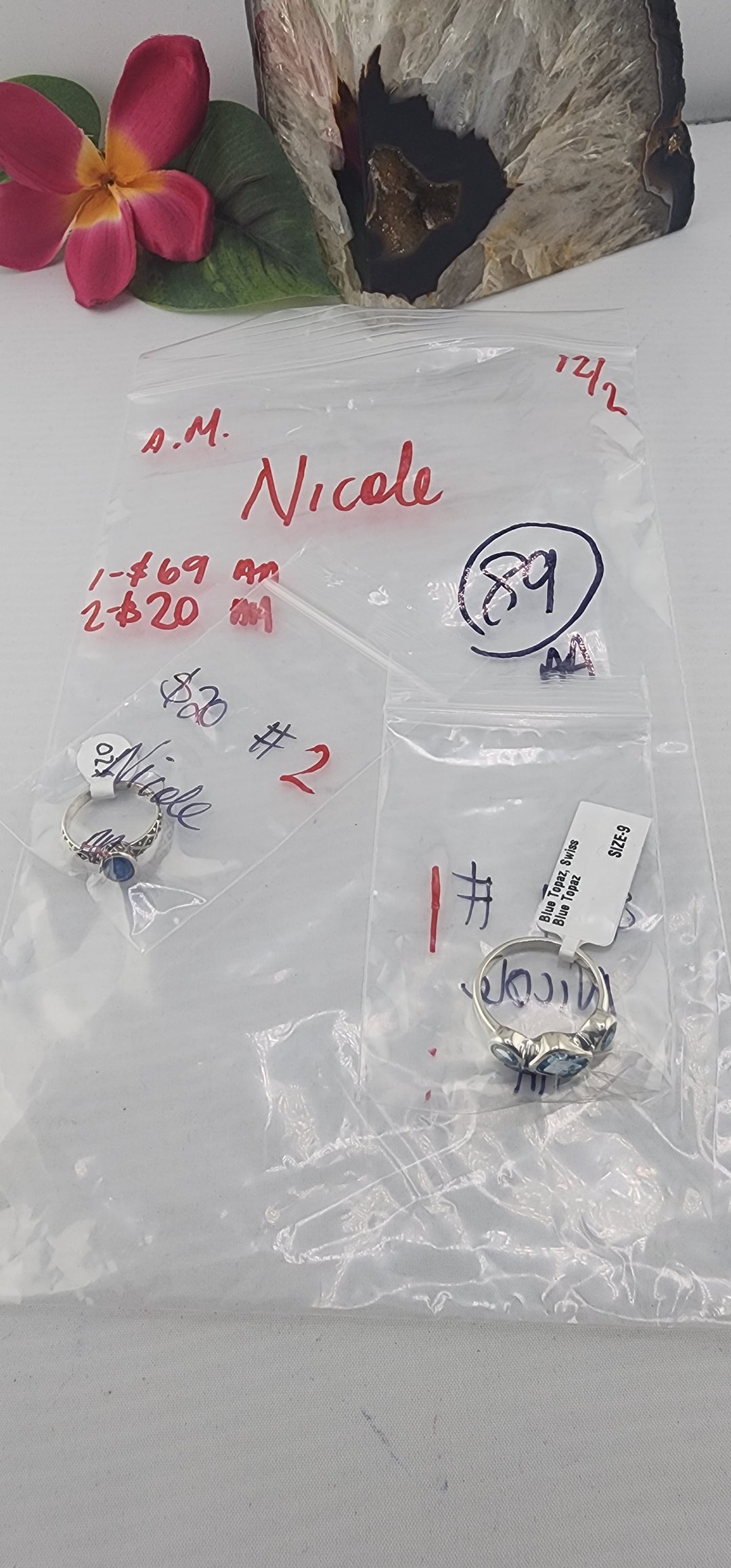AM SHOW 48HR RESERVED FOR: Nicole - 12/2/2025 FL tiktok Live Show - 2 Sterling Silver Items