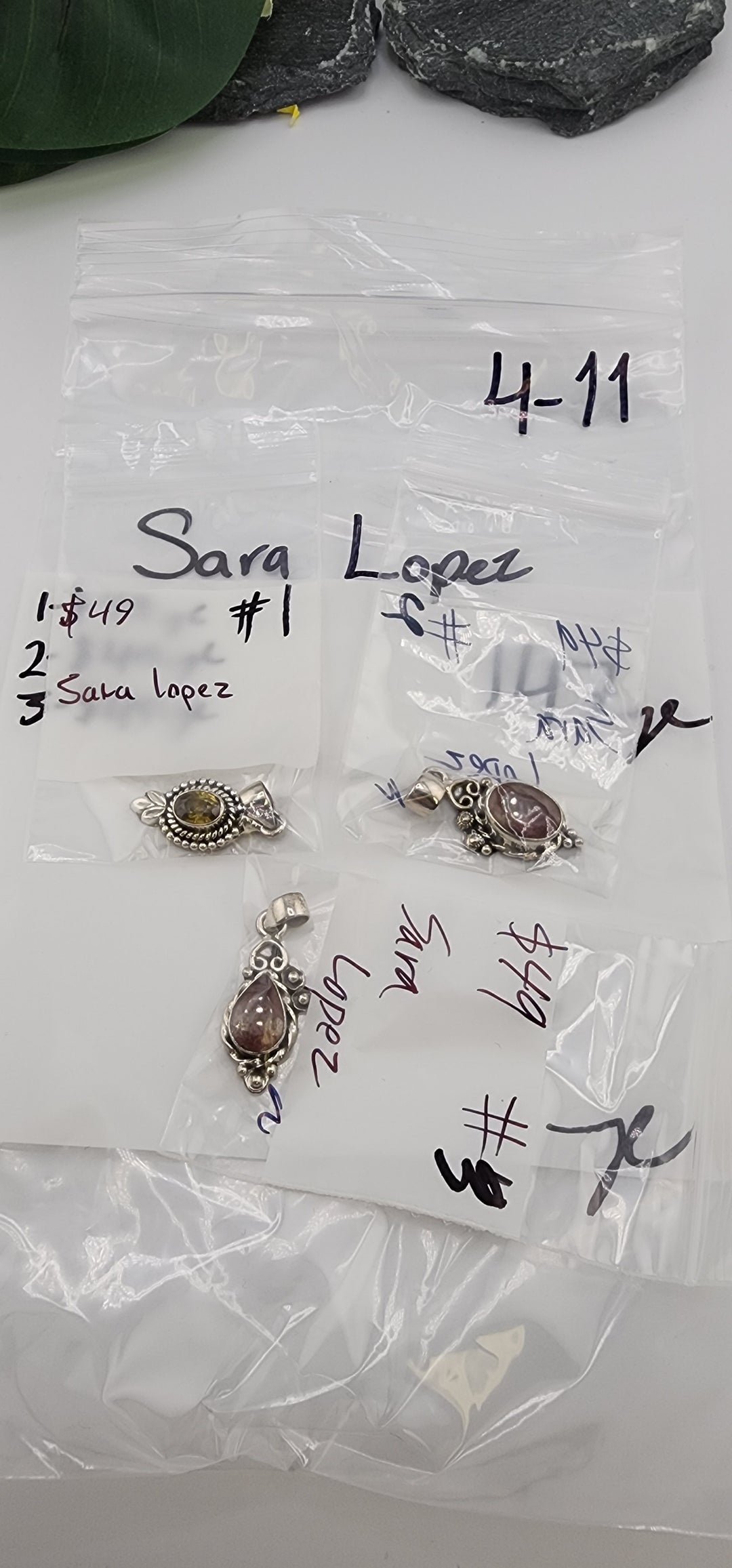 RESERVED FOR: Sara Lopez - 4/11/2025 The Collective Boutique App Live Show - 3 Sterling Silver Items
