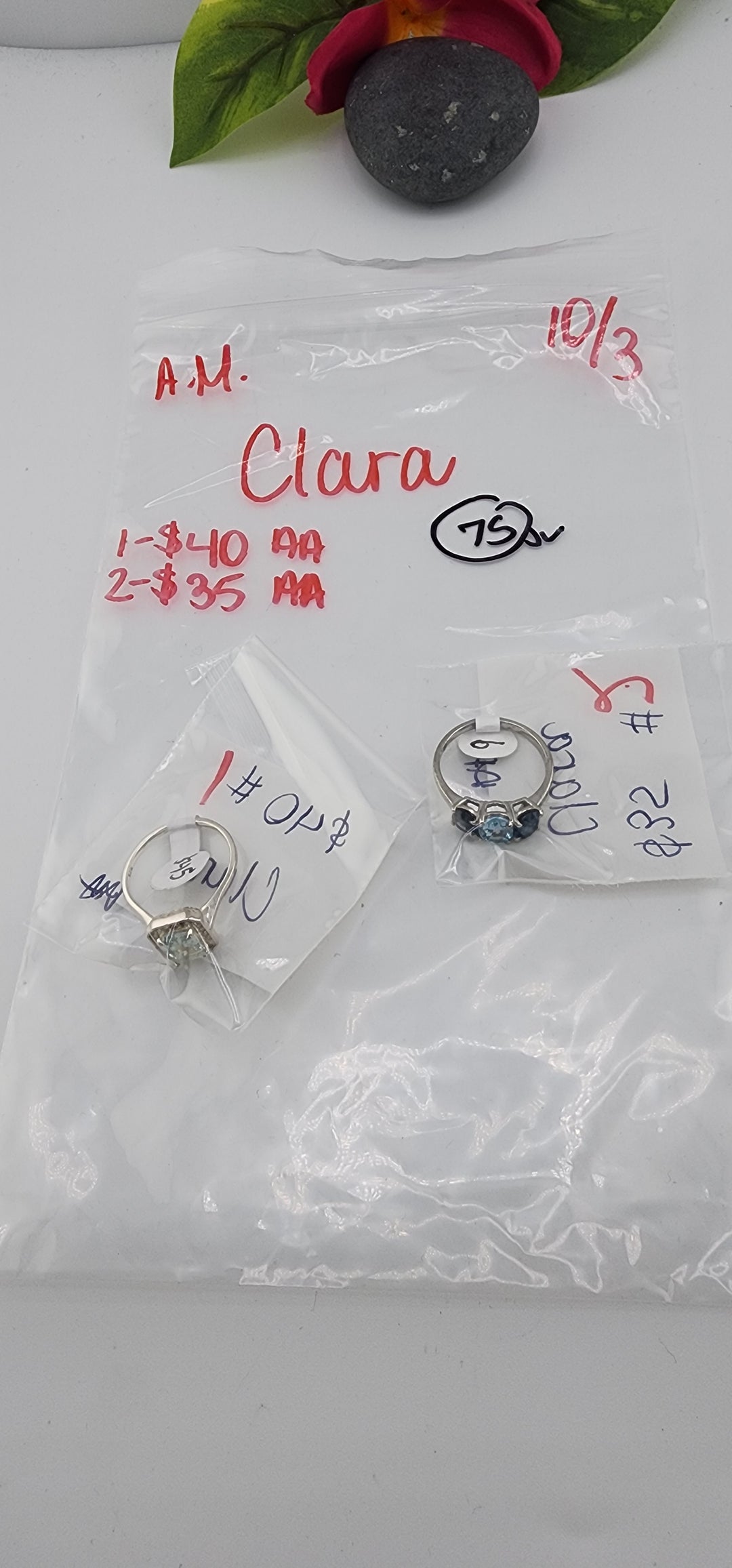 AM SHOW 48HR RESERVED FOR:  Clara- 10/3/2025 FL tiktok Live Show -2 Sterling Silver Items