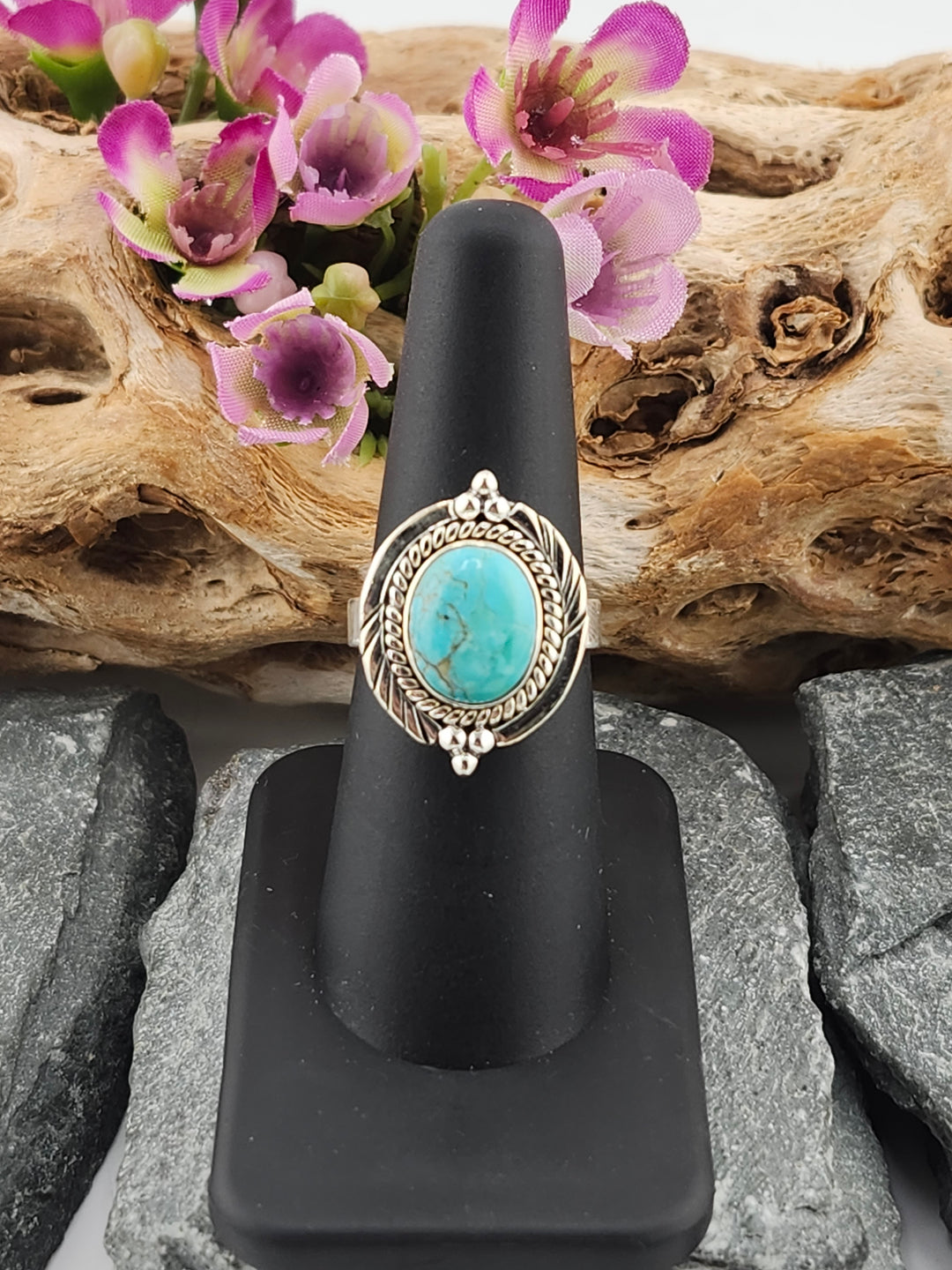 Kingman Turquoise Ring Size 7