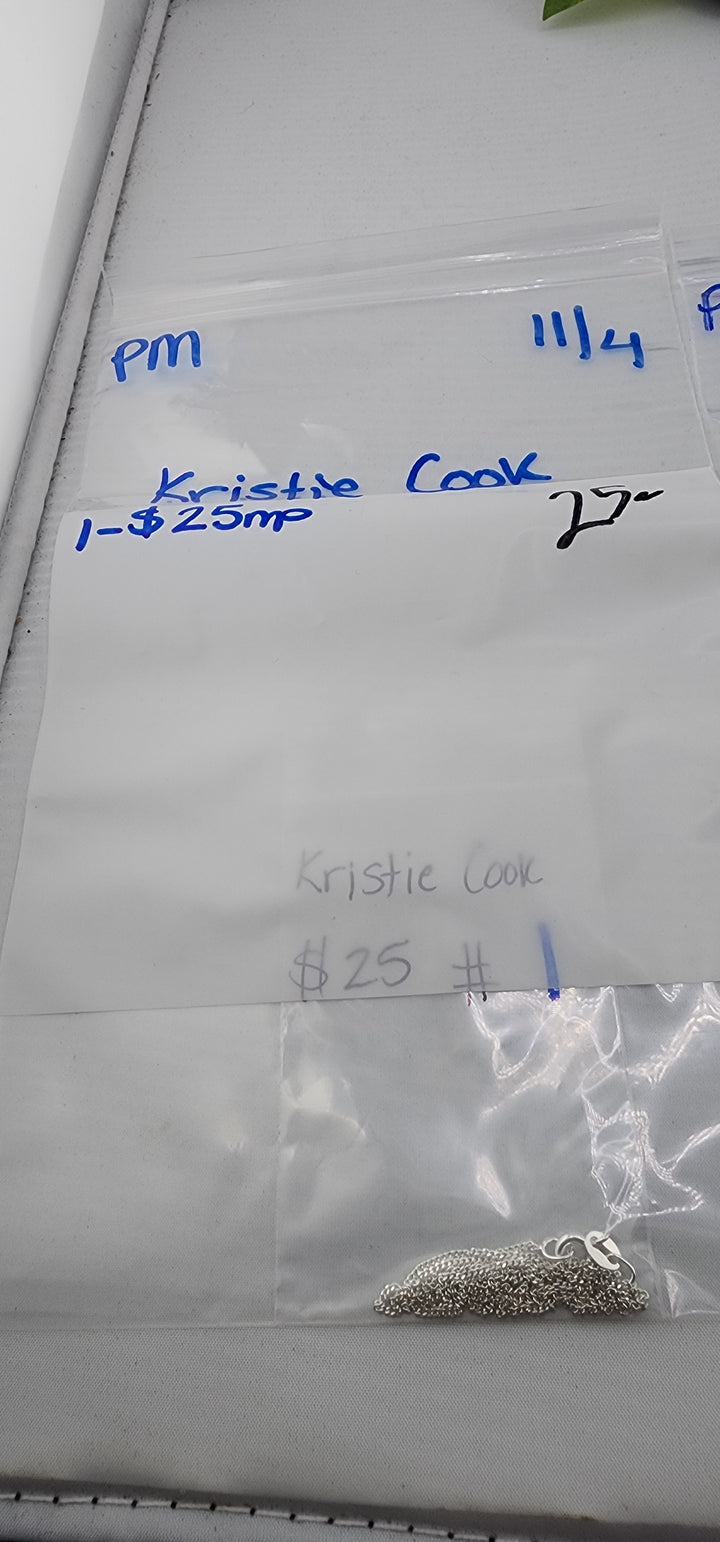 PM SHOW 48HR - RESERVED FOR: Kristie Cook - 11/4/2025 tiktok Live Show - 1 Sterling Silver Items