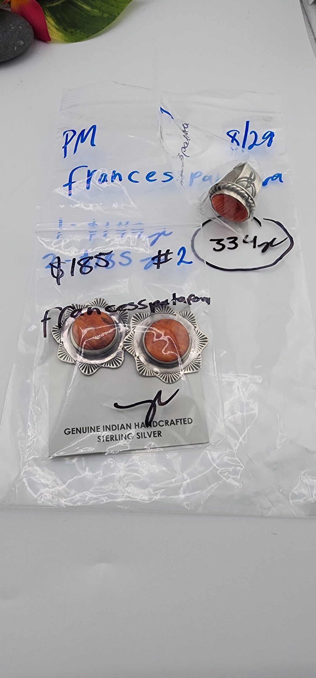 PM SHOW 48HR - RESERVED FOR: francesspatafora - 8/29/2025 FL tiktok Live Show - 2 Sterling Silver Items