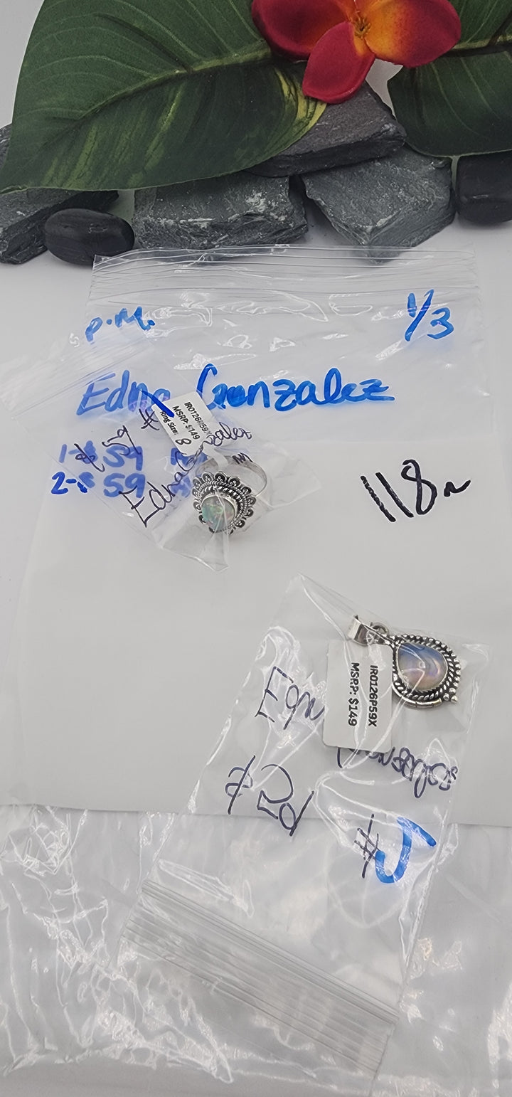 PM SHOW 48HR - RESERVED FOR: Edna Gonzalez - 1/3/2026 tiktok Live Show - 2 Sterling Silver Items