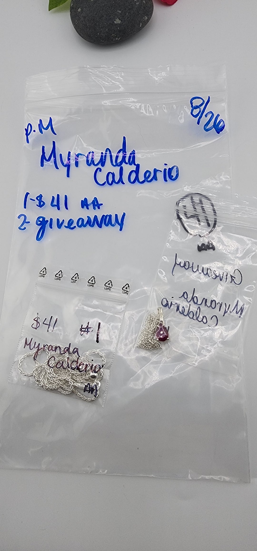 PM SHOW 48HR - RESERVED FOR:  - Myranda Calderio - 8/26/2025 FL tiktok Live Show - 2 Sterling Silver Items