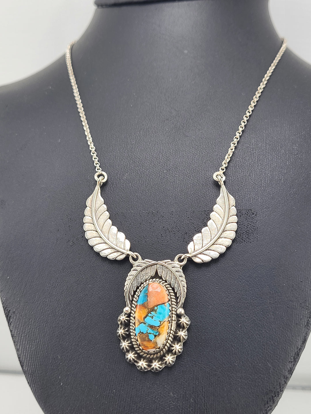 Spiny Oyster Copper Turquoise 18" Necklace