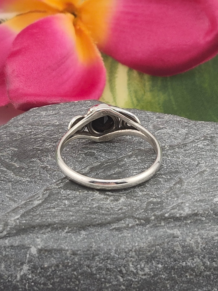Black Onyx and 925 Sterling Silver Ring - Size 8.5