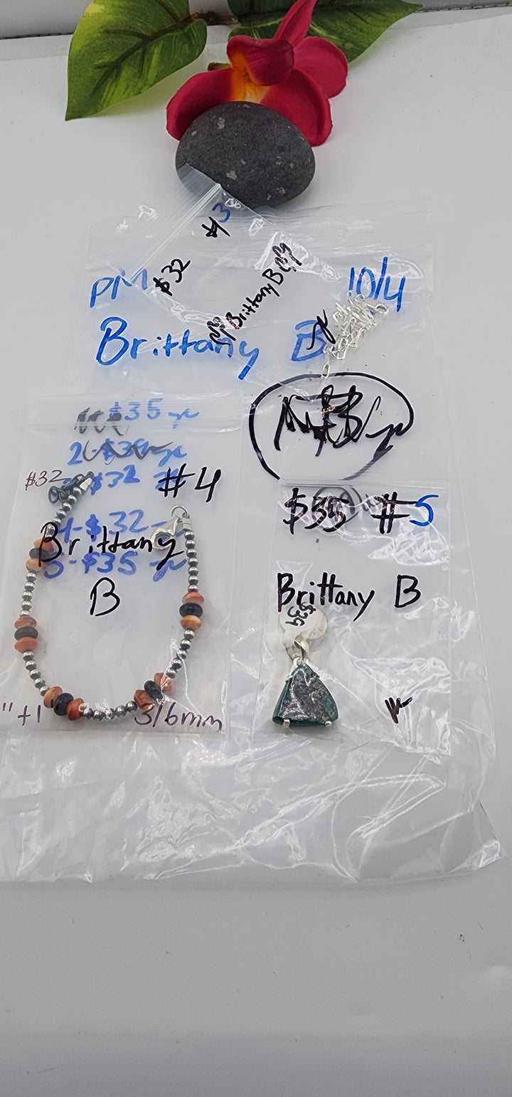 PM SHOW 48HR - RESERVED FOR: Brittany B - 10/4/2025 FL tiktok Live Show - 3 Sterling Silver Items
