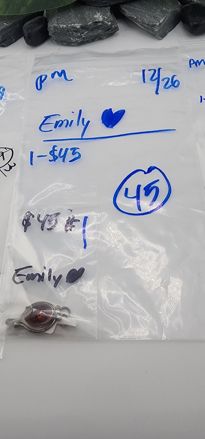 PM SHOW 48HR - RESERVED FOR: Emily💚 - 12/26/2025 tiktok Live Show - 1 Sterling Silver Items