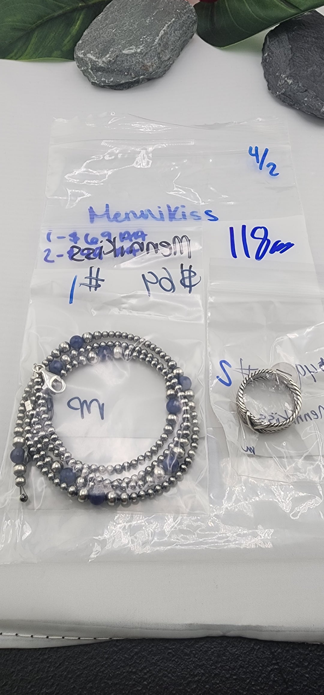 RESERVED FOR: Mennikiss- 4/2/2025 Tiktok Live Show - 2 Sterling Silver Items