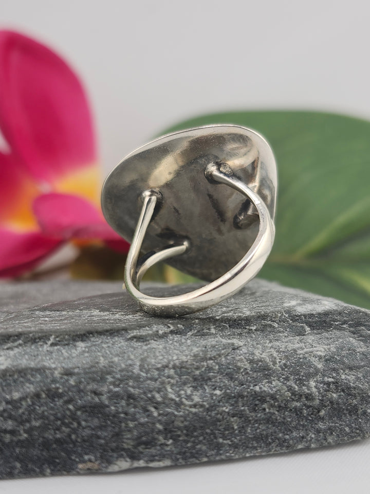 Ethiopian Opal Bear Paw Print & 925 Sterling Silver Ring Size 6