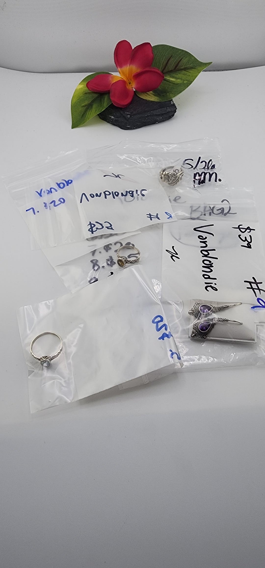 RESERVED FOR: Vonblondie BAG 2 - 5/26/2025 tiktok A.M Live Show -  5 Sterling Silver Items