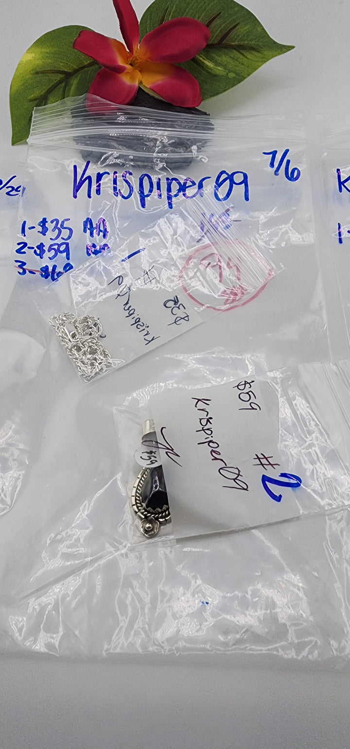 RESERVED FOR: krispiper09  - 7/6/2025 tiktok Reservation Live Show - 2 Sterling Silver Items