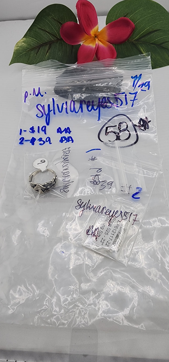 PM SHOW 48HR - RESERVED FOR: sylviareyes517 - 7/29/2025 FL tiktok Live Show - 2 Sterling Silver Items