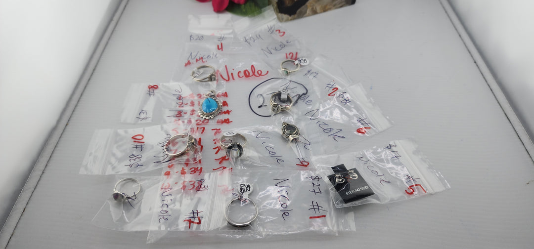 AM SHOW 48HR RESERVED FOR: Nicole - 12/1/2025 FL tiktok Live Show - 10 Sterling Silver Items